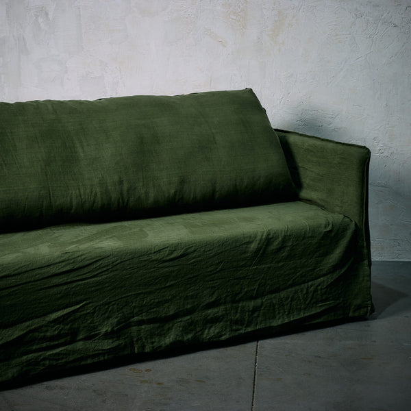 Sofá Río lino verde 2.40