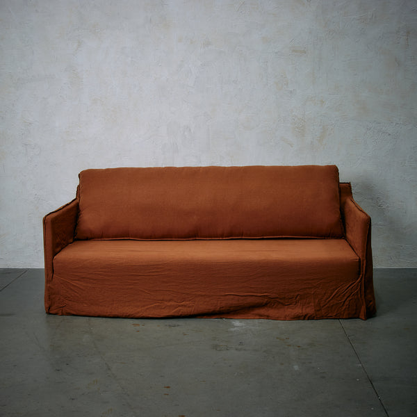 Sofá Río lino terracota 2.20